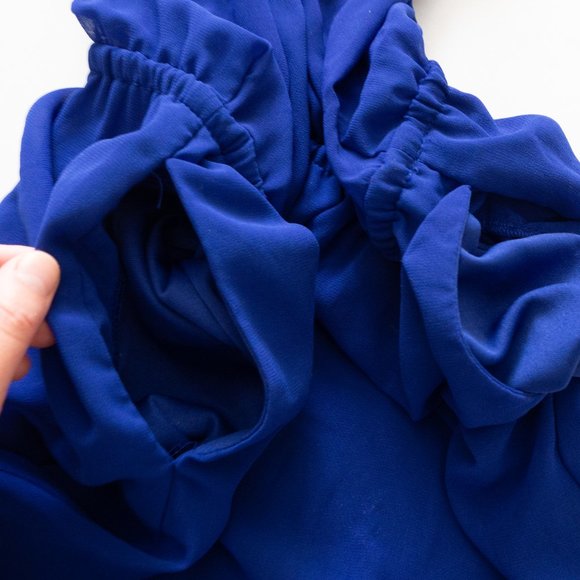 Mango Blue Flowy Dress - Picture 4 of 4